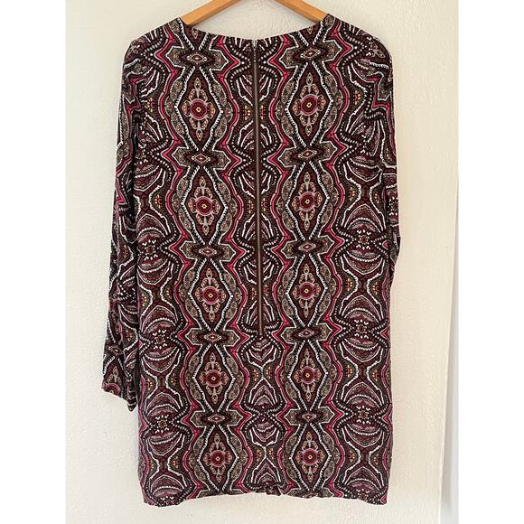 Womens prAna Cece Lined Dress Paisley Mahogany Color Lined Shift Dress Sz Small - Picture 3 of 5